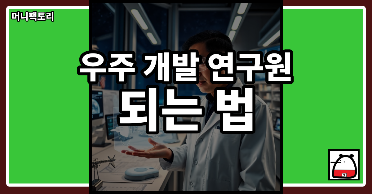 우주개발연구원되는법