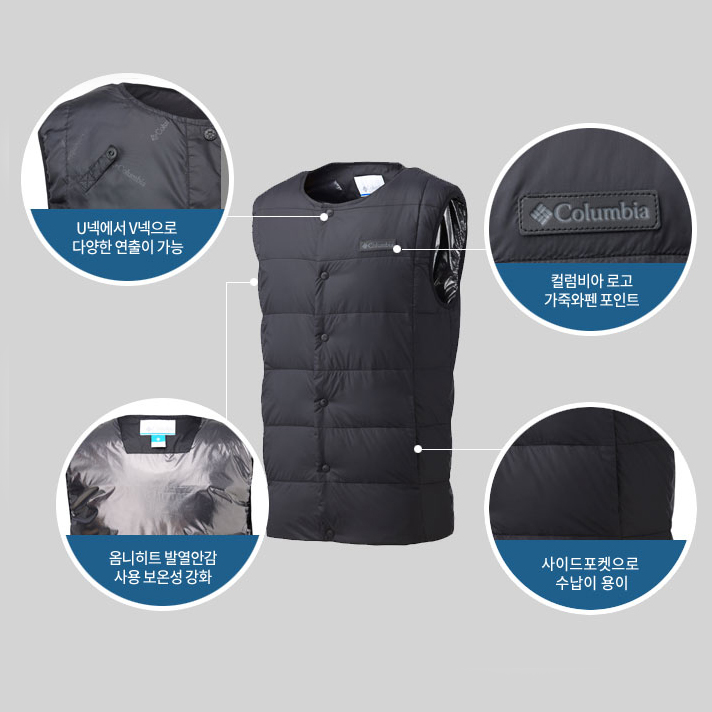 콜롬비아 구스다운 경량조끼 (CZ4-YMG948) 2019 신규구매추천 (품절!) 1