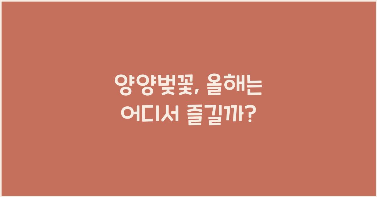 양양벚꽃