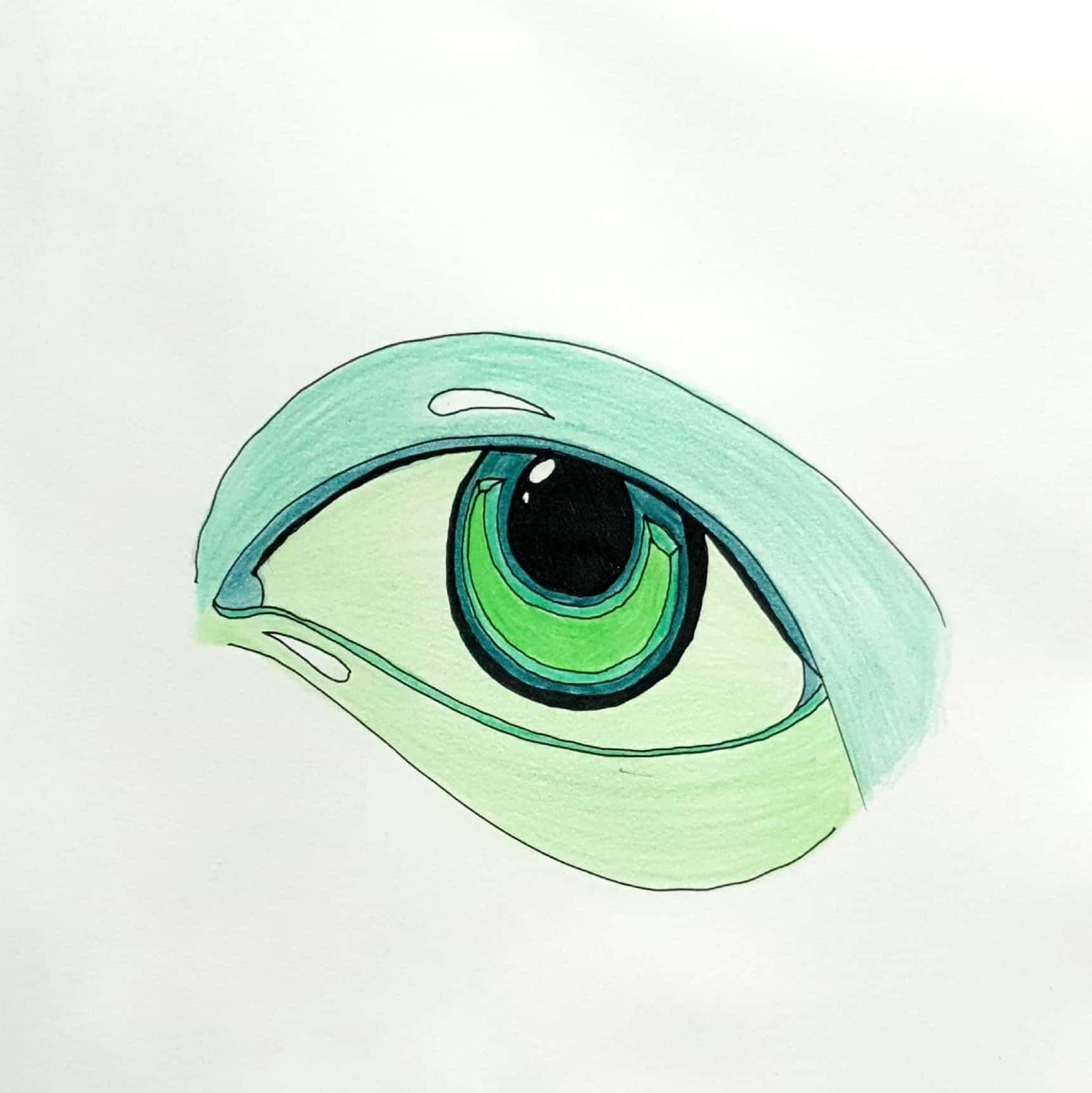  Green Feeling 초록 느낌 / 일러스트 그림 드로잉 / 눈 그리기