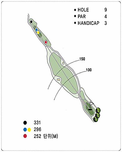 화성상록CC 서 코스 9번 홀