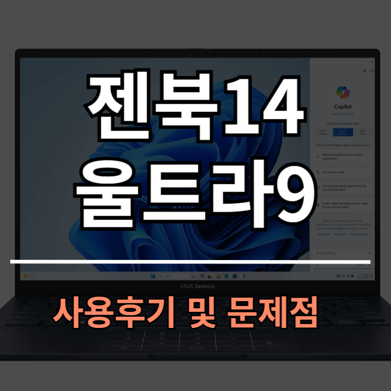 아수스 젠북 14 oled 울트라9(185H) 후기