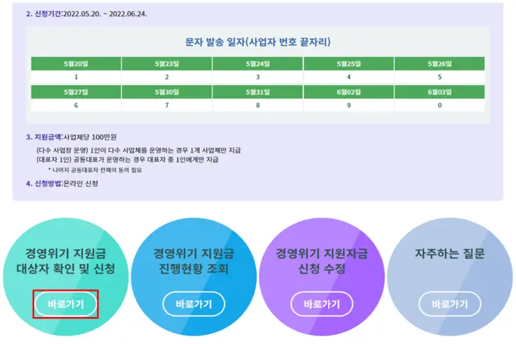 서울-소상공인-경영위기-지원금-홈페이지