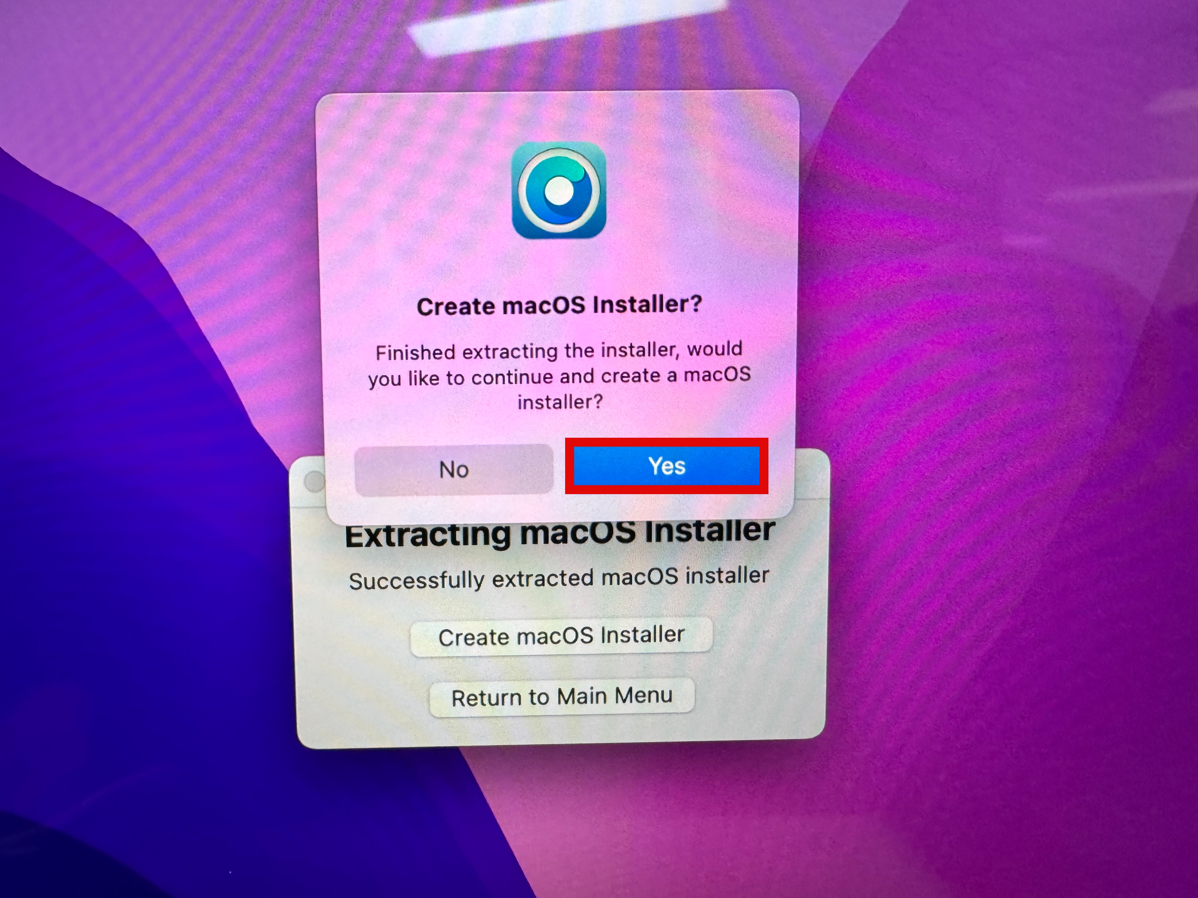 OpenCore Legacy Patcher macOS Installer 생성