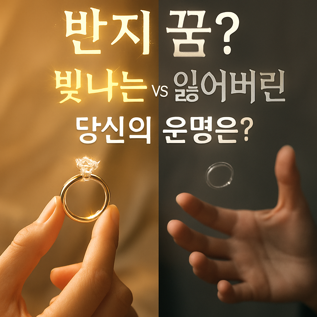 빛나는 반지 vs 잃어버린 반지, 반지 꿈 해몽, 길몽일까 흉몽일까?