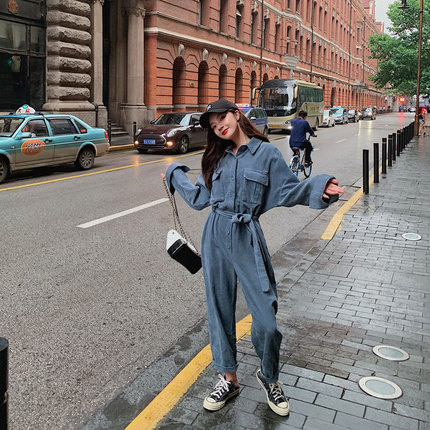 오피스룩 레드 점프슈트 2019 봄신상