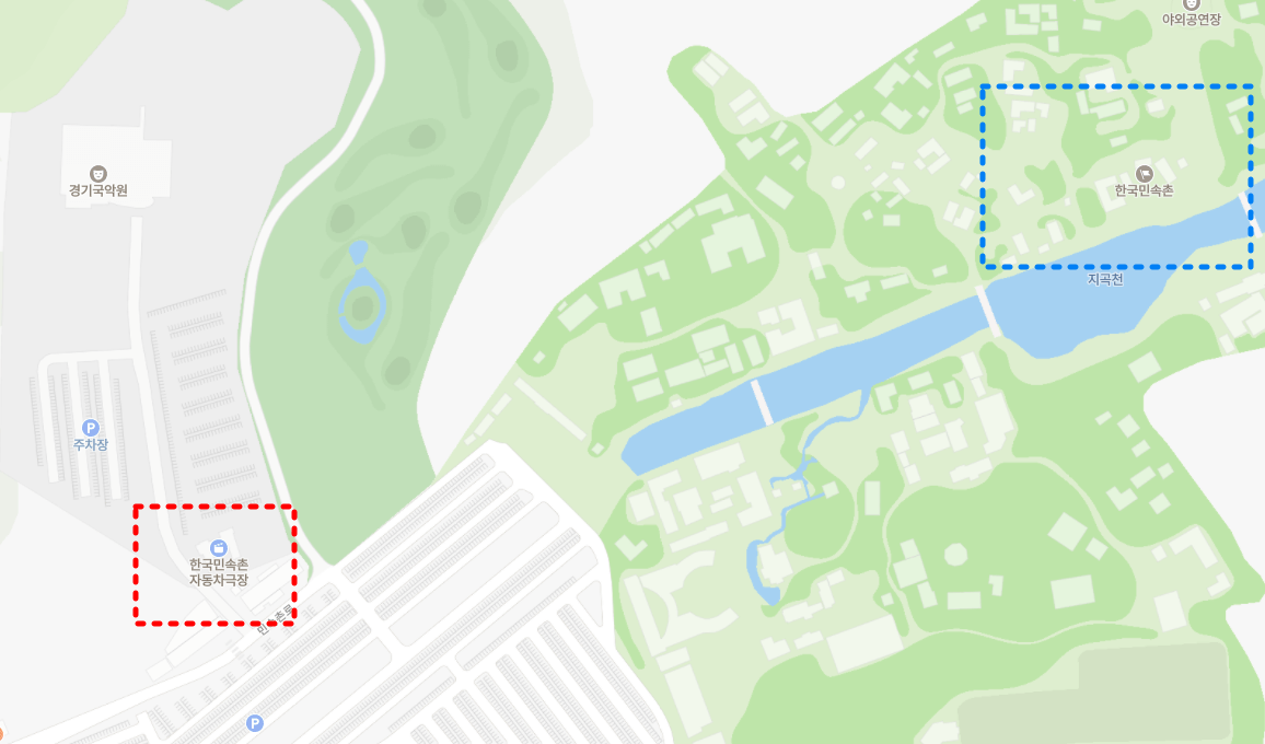 한국민속촌자동차극장-위치-지도