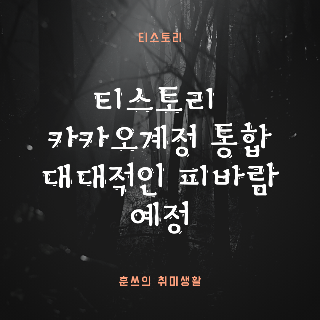  티스토리 카카오톡 계정 통합 - 대대적인 피바람 예상 그러나 해결법은 존재