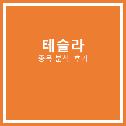  테슬라  주가 분석, 후기