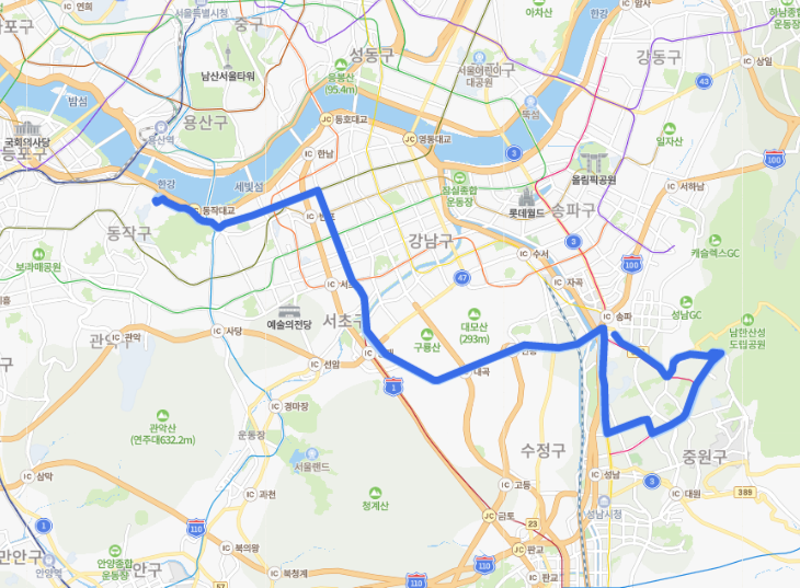  [서울] 452번버스 시간표,  노선 정보 : 송파, 남한산성, 을지대, 단대, 가천대, 동서울대, 강남역, 중앙대