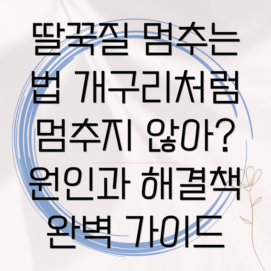 성인 딸꾹질