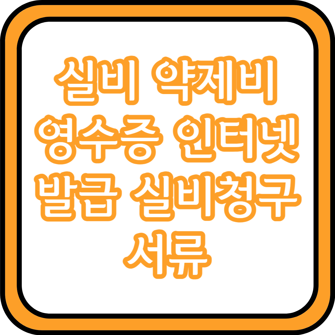  실비 약제비 영수증 인터넷 발급 실비청구 서류