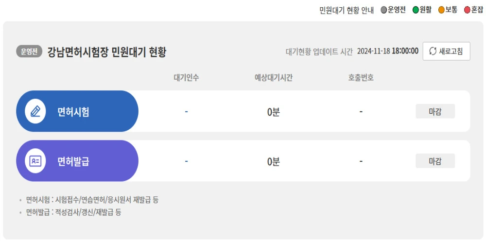 한국 도로교통공단 안전운전 통합민원 홈페이지