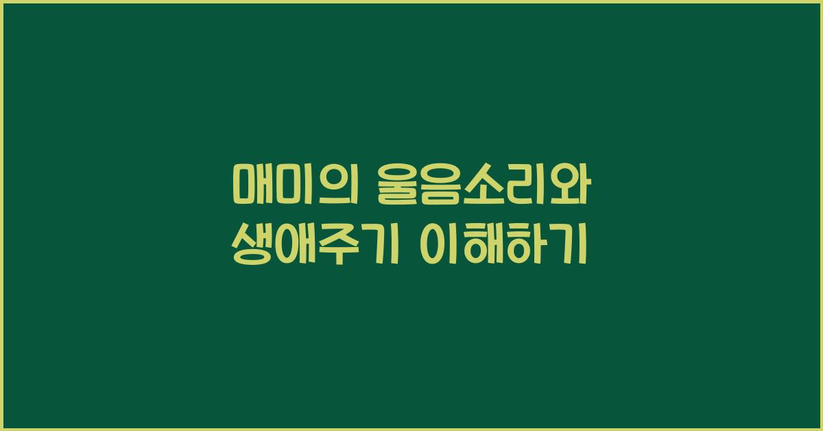 매미의 울음소리와 생애주기