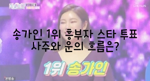  송가인 1위 흥부자 스타 투표 / 사주와 운의 흐름은?