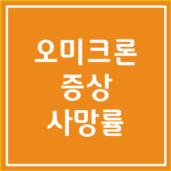  오미크론 증상 및 사망률 확실하게 알아봅시다