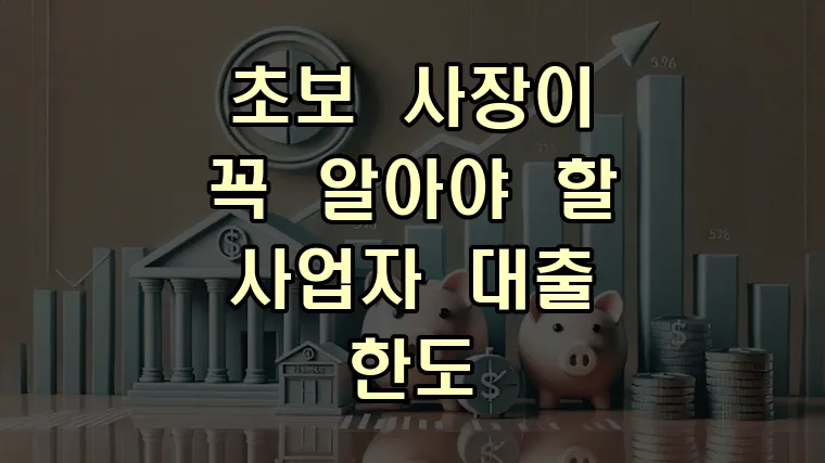 초보 사장이 꼭 알아야 할 사업자 대출 한도