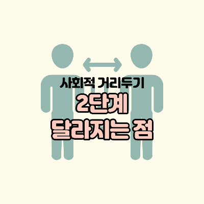  사회적 거리두기 2단계 달라지는 점