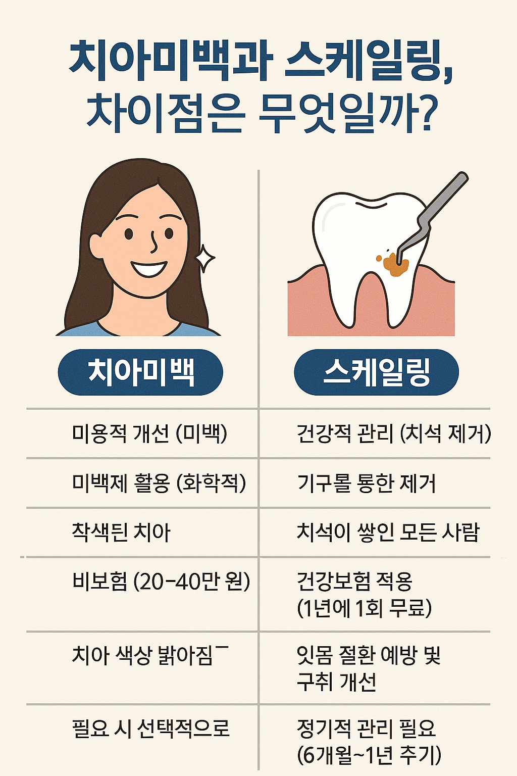 스케일링과 치아미백