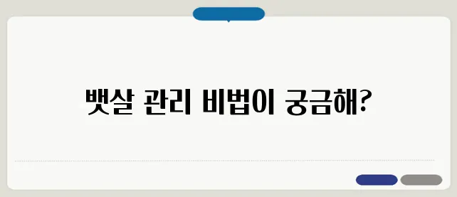 뱃살 빼는 최고의 방법과 운동 추천