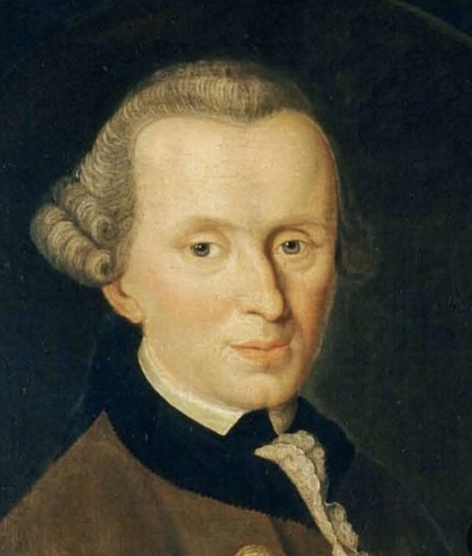 독일의 철학자 임마누엘 칸트(Immanuel Kant, 1724~1804)의 초상화를 찍은 사진