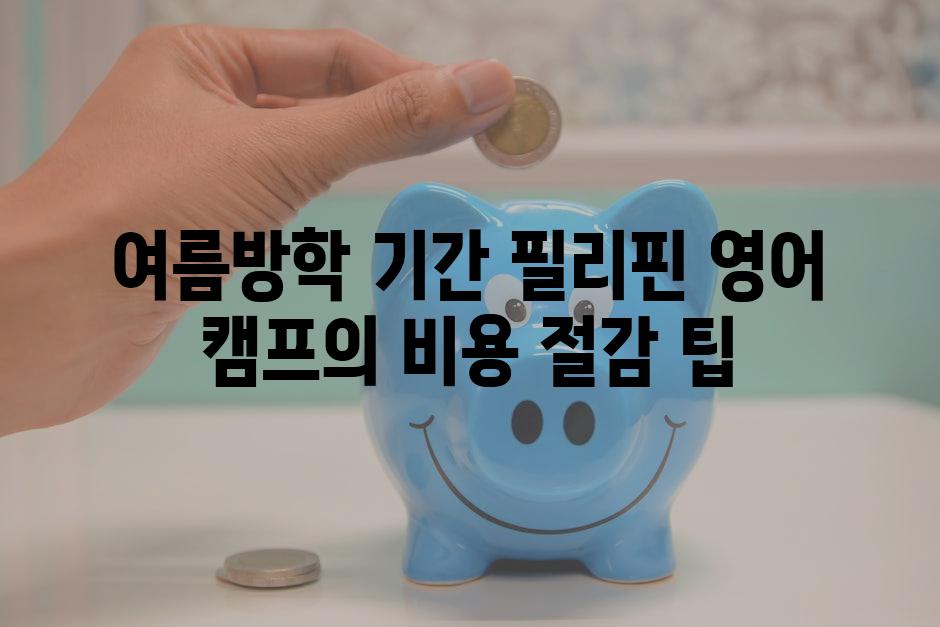 여름방학 기간 필리핀 영어 캠프의 비용 절감 팁