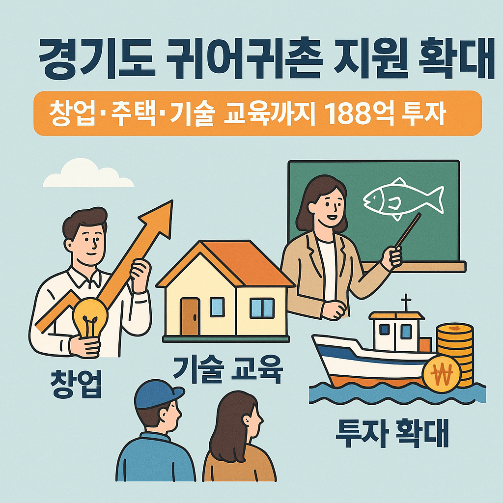 경기도 귀어귀촌 지원확대 188억 투자