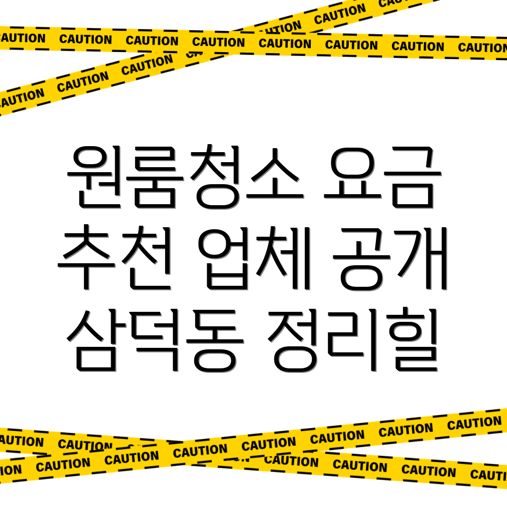 원룸청소 비용