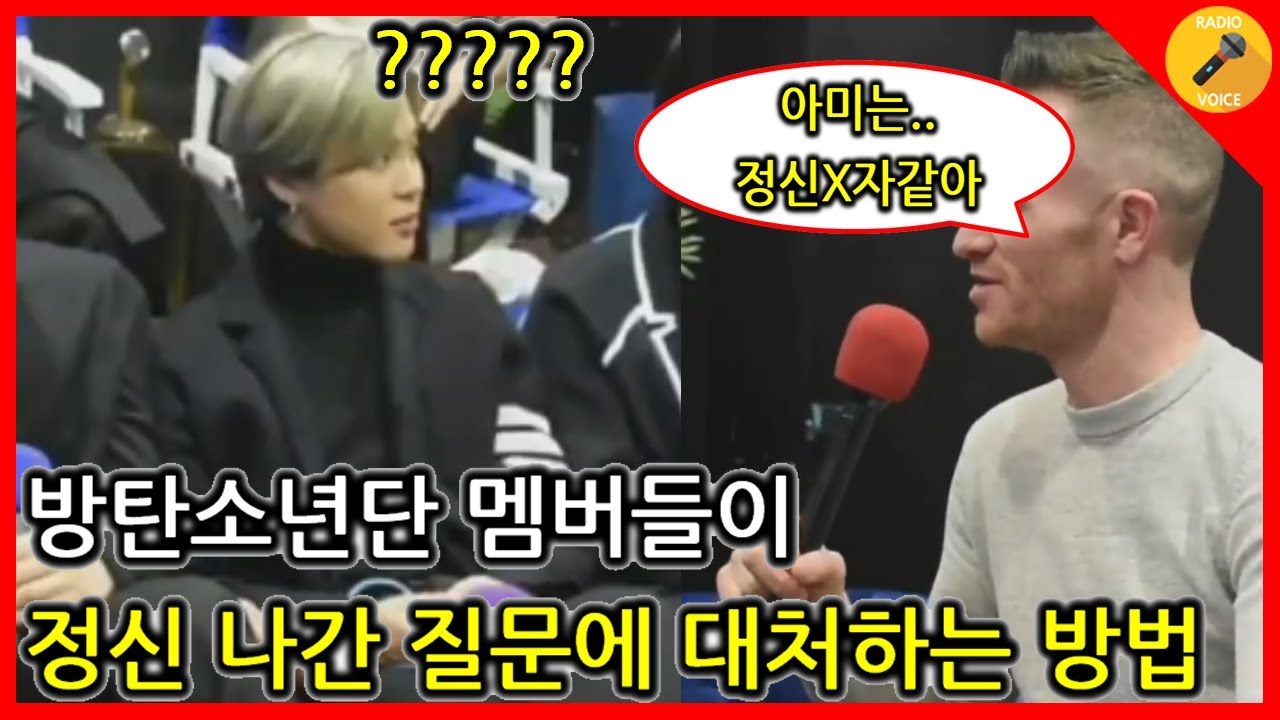  방탄소년단 멤버들이 정신 나간 질문에 대처하는 방법