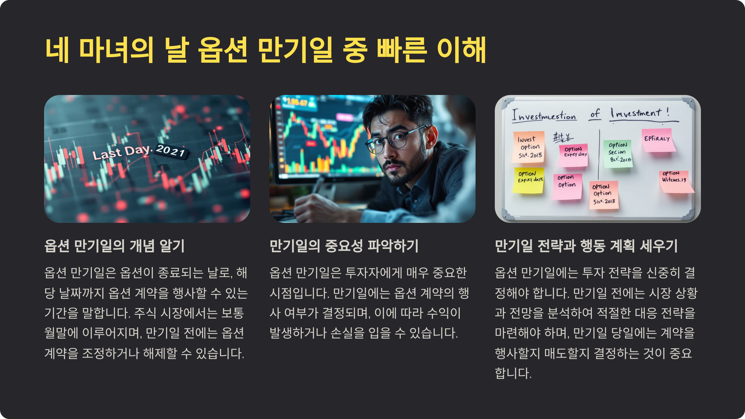 네 마녀의 날 옵션 만기일 중 빠른 이해