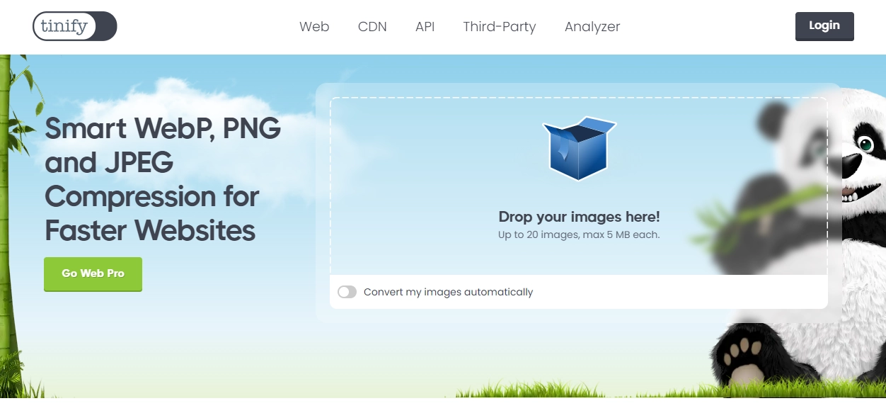 tinypng 웹사이트