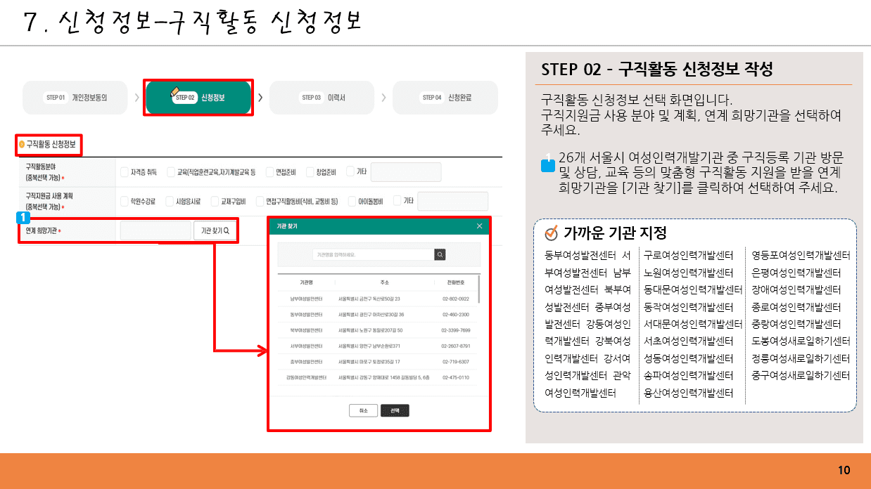 서울우먼업-구직지원금-신청방법