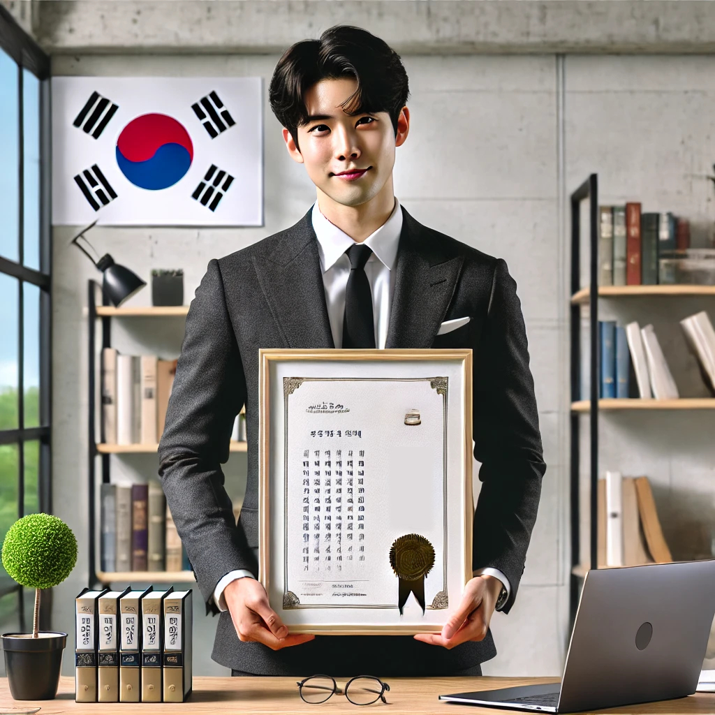 자격증을 취득한 남자 두 번째 이미지