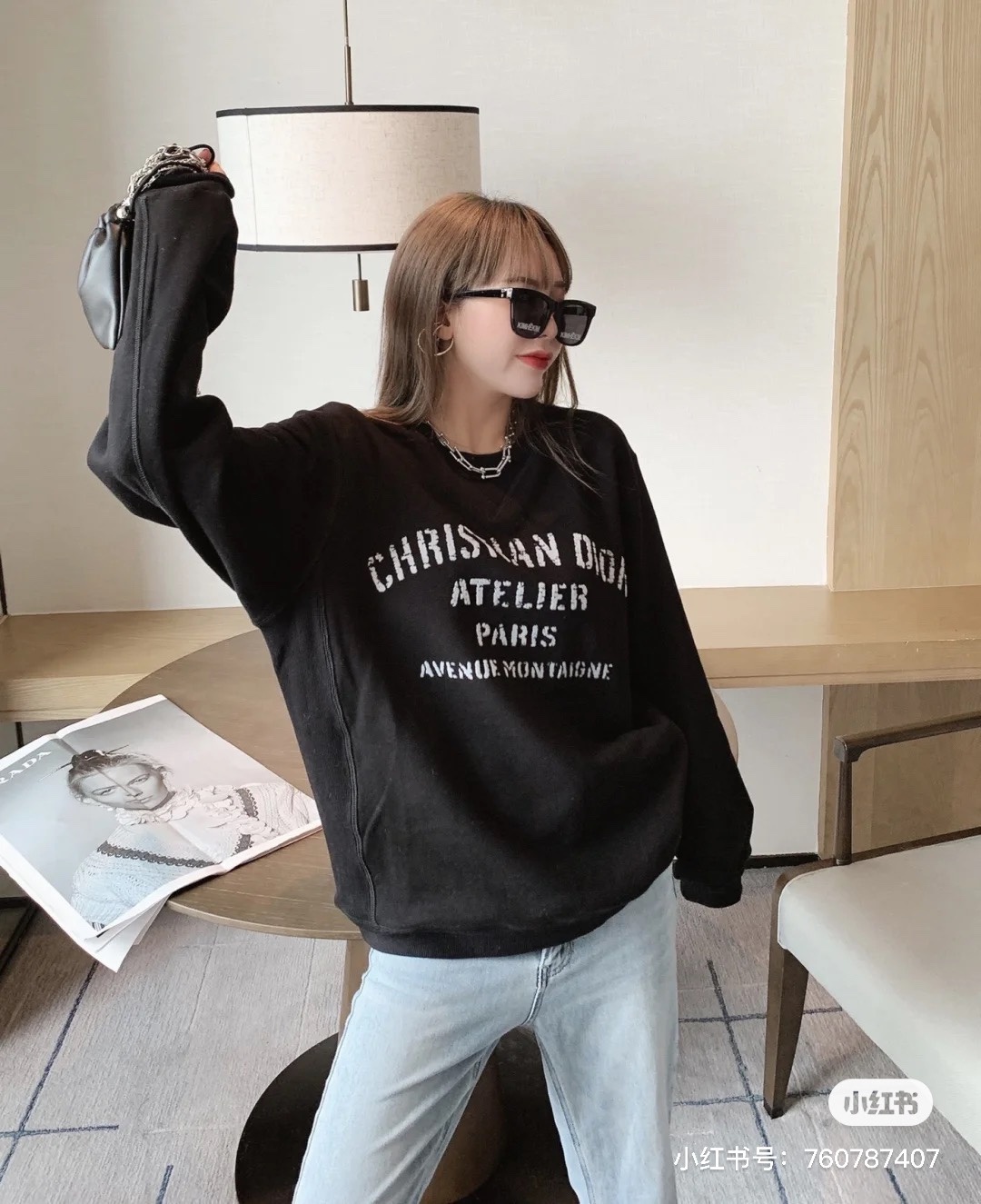  [DIOR] 디올 아뜰리에 오버사이즈 스웨트셔츠 맨투맨 티셔츠 043J655A0531 (2 COLOR)
