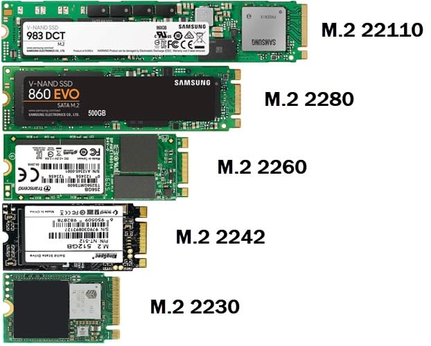 NVMe M.2 SSD 폼팩터란