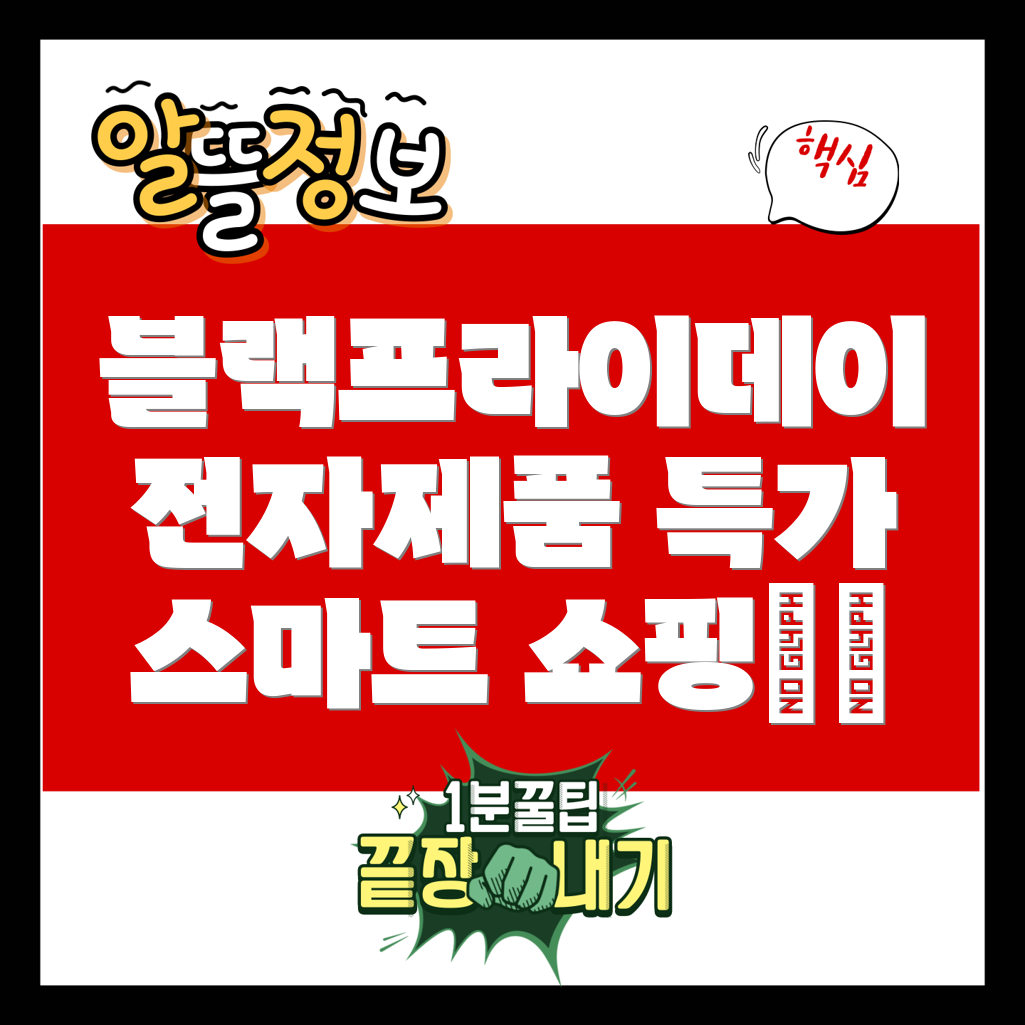 블랙프라이데이 전자제품 구매