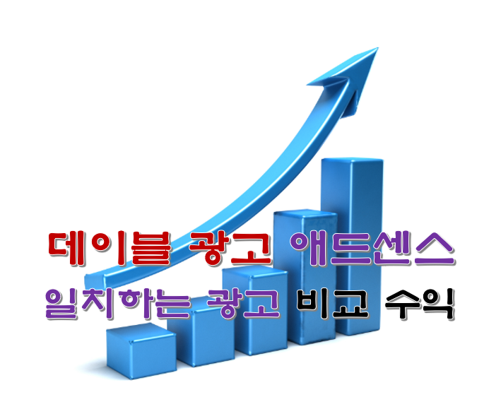  데이블 광고 애드센스 일치하는 광고 비교 수익