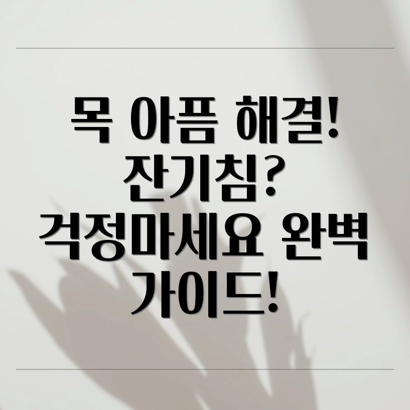 목 아픔 잔기침