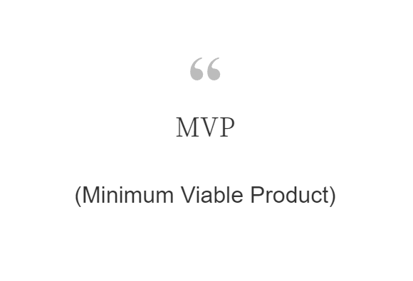 MVP(Minimum Viable Product)