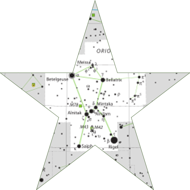 겨울 별자리: 겨울에는 &quot;오리온자리