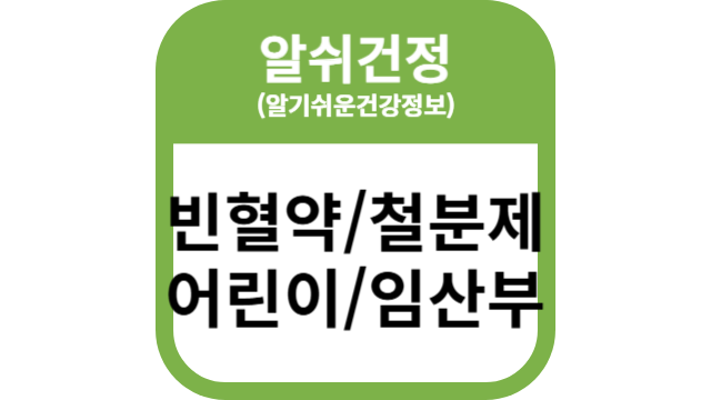 빈혈약/철분제 어린이/임산부