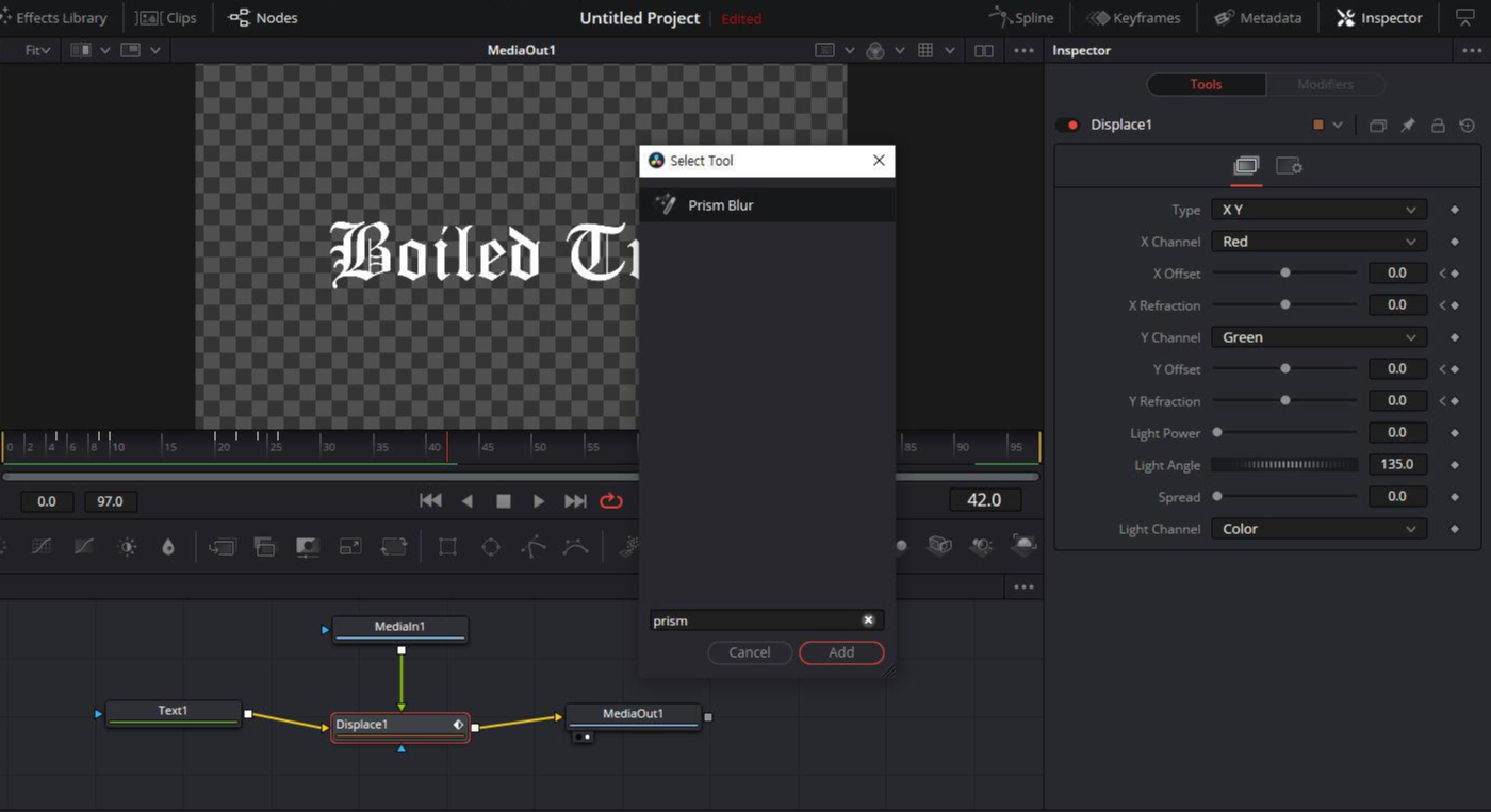 Prism blur 노드생성1