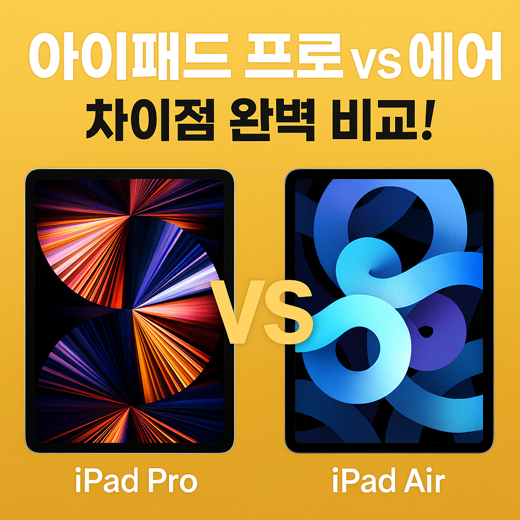 아이패드 프로 vs 에어, 차이점 완벽 비교!