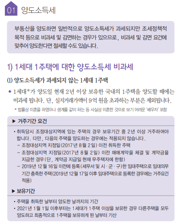  1세대 1주택 비과세 요건