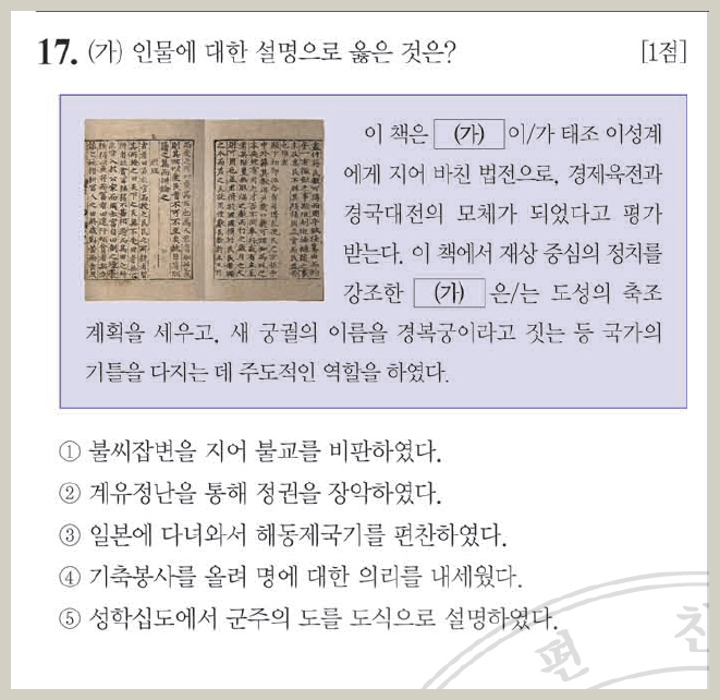 한국사 기출문제] 역대 조선시대 고급/1급 기출문제 정답과 해설 모음