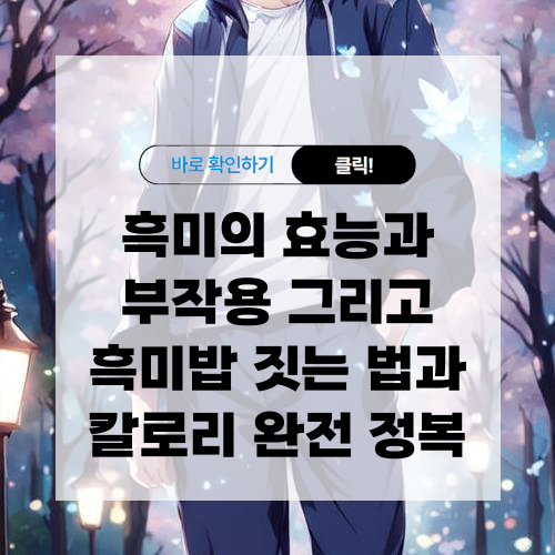 흑미 효능과 부작용 및 흑미밥 짓는 법 알아보기