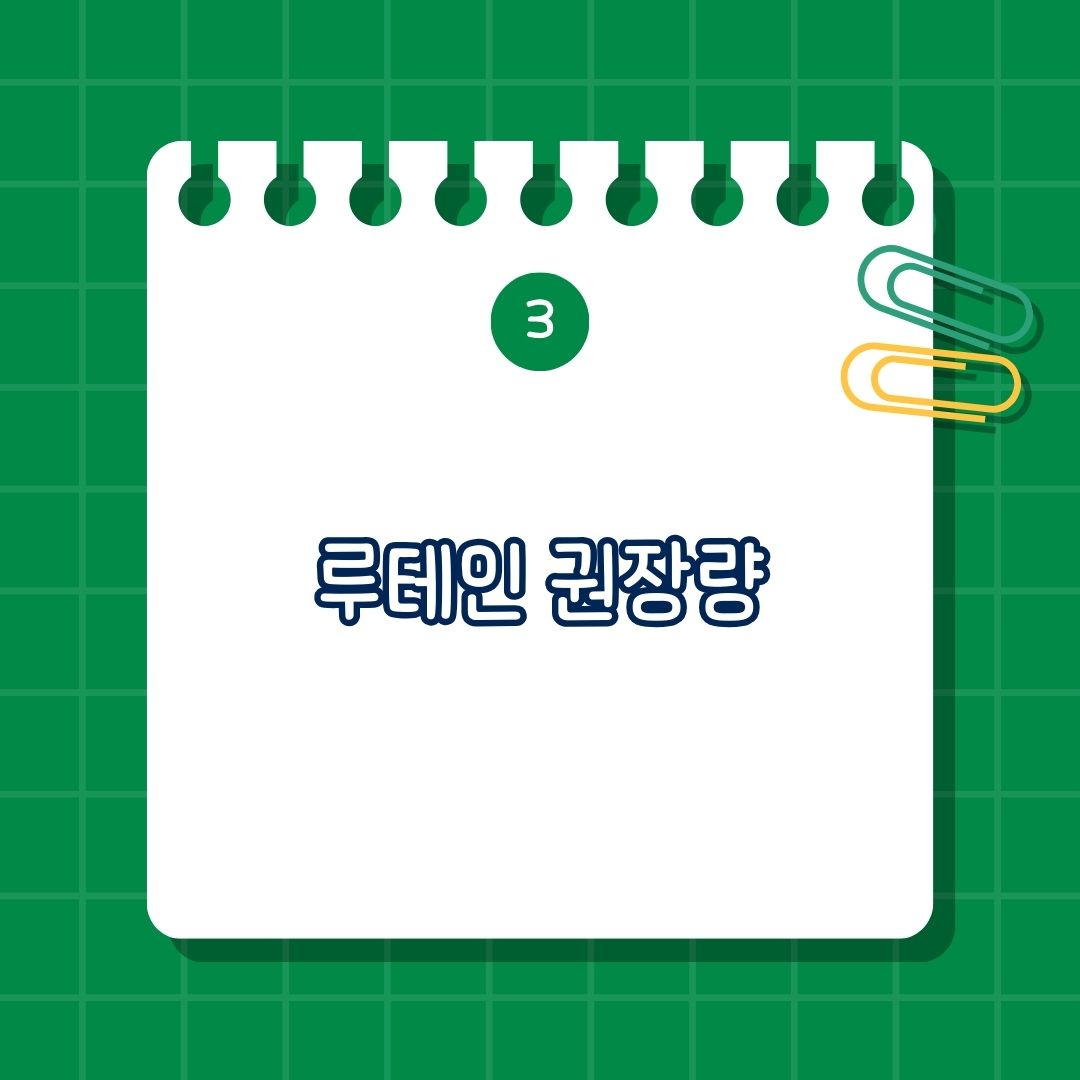 루테인 권장량