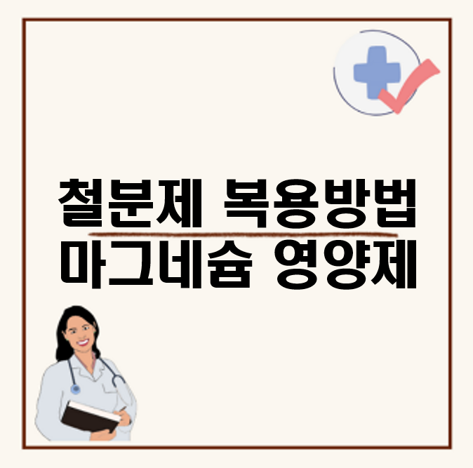 철분제 복용방법 : 마그네슘 철분 영양제와 빈혈에 좋은 음료