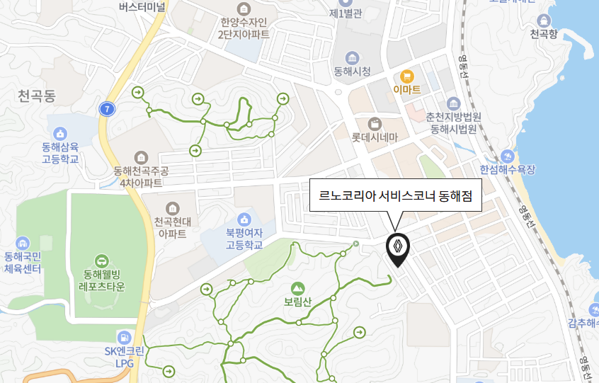 동해점 지도사진