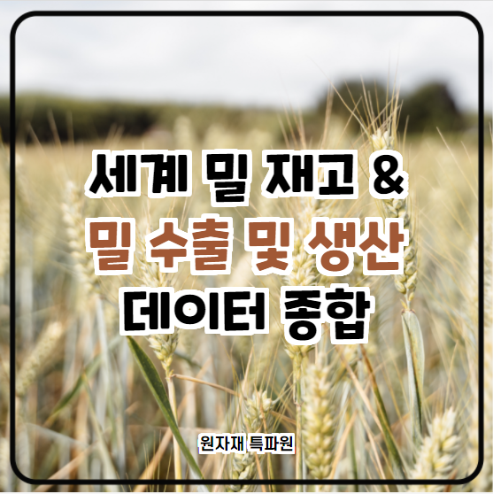  [국제농산물] 세계 밀 재고 & 수출 및 생산 데이터 종합